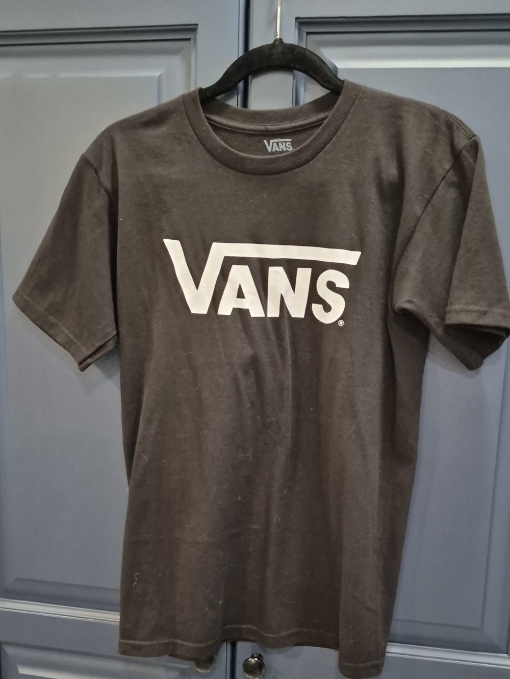 Vans Black Tee with White Logo